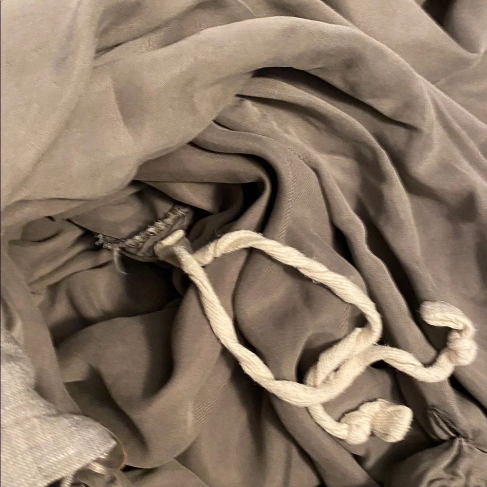 Pottery Barn Duvet Cover and Two Pillow Shams Tencel Body with Linen Trim